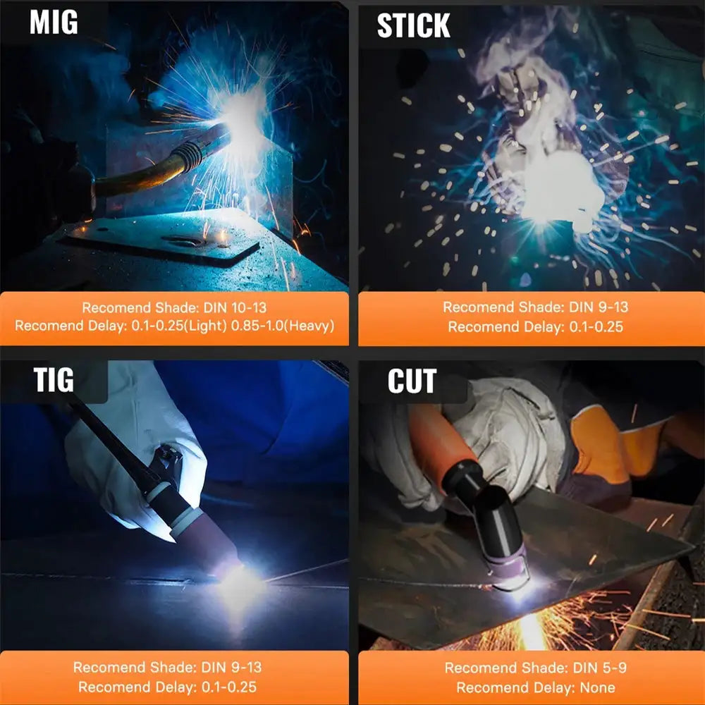 HITBOX Auto-Darkening Welding Helmet — product view 6