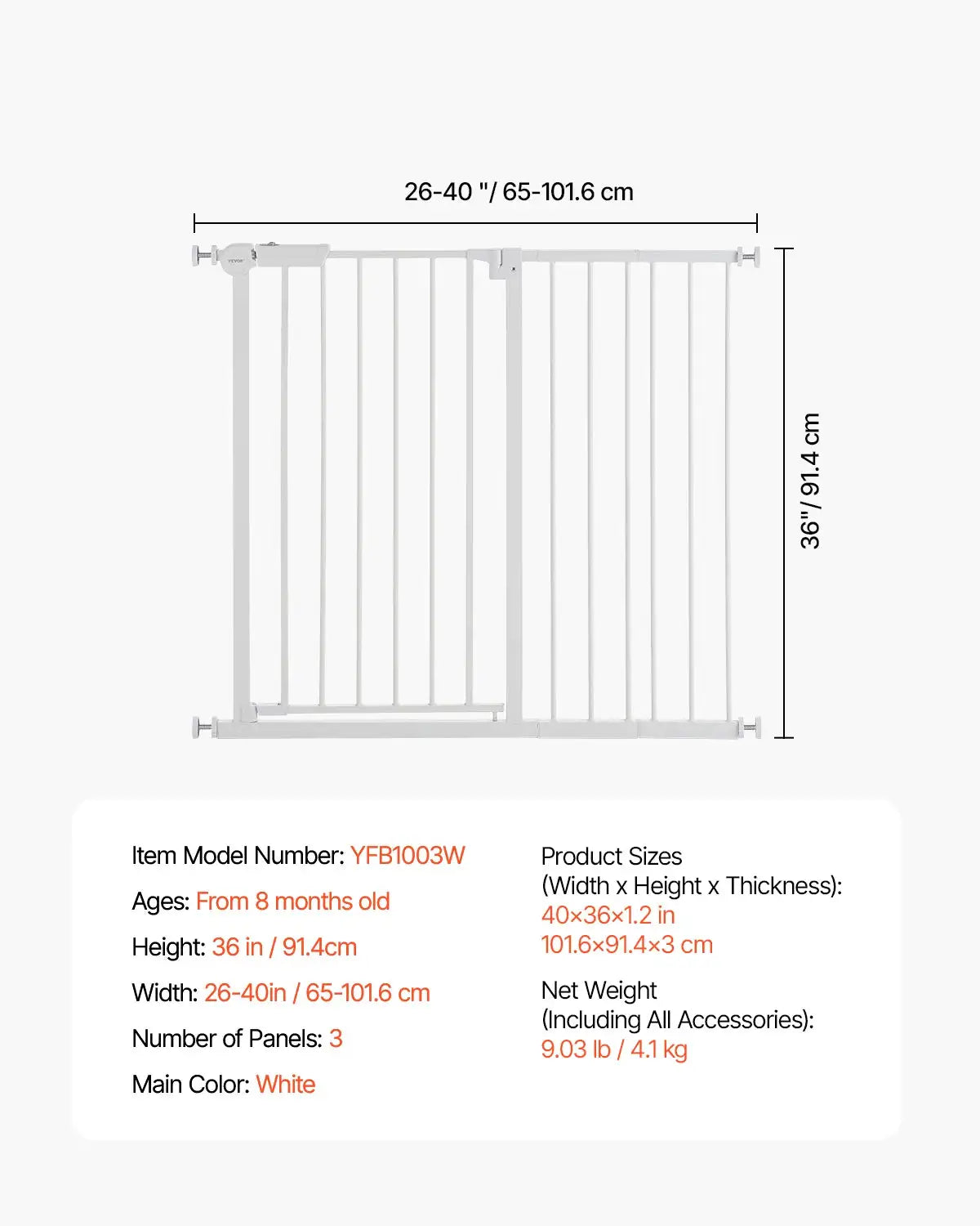 No Drill Pressure Mount Pet Gate — product image 17