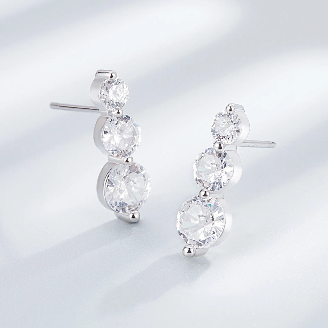 Moissanite Stud Earrings — product view 4
