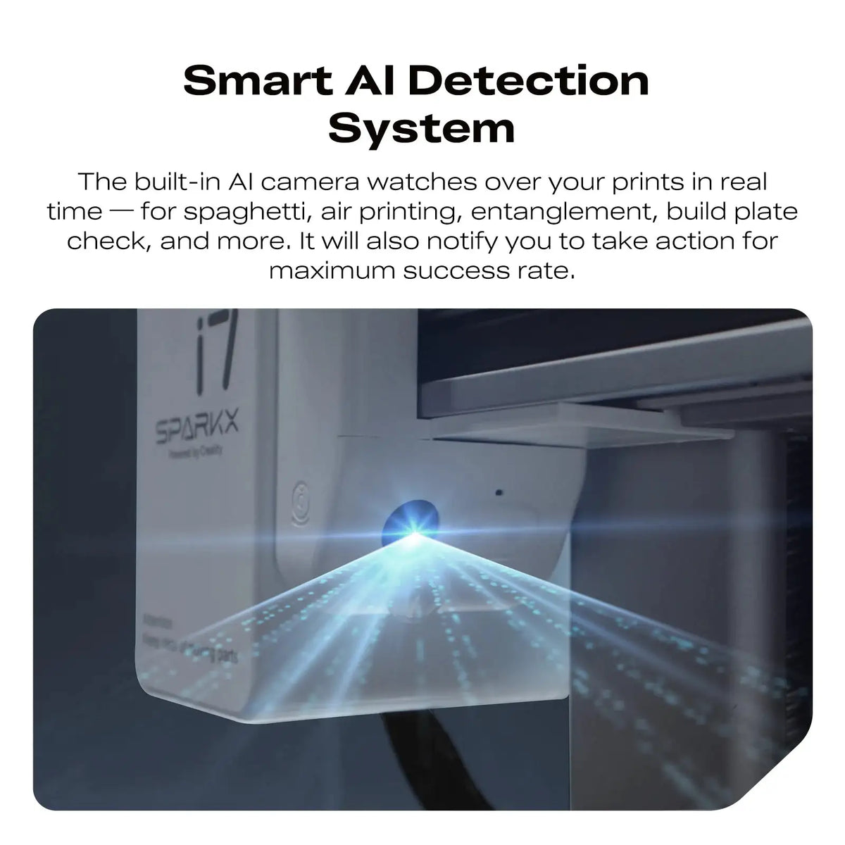 Creality SPARKX I7 3D Printer, Multi-Color Needle CFS AI Photo 3D Printing 500Mm/S High Speed 95% Pre-Assembly RGB Light AI Camera Auto-Leveling Essential Parts Low Noise 10.24 X 10.24 X 10 Inch