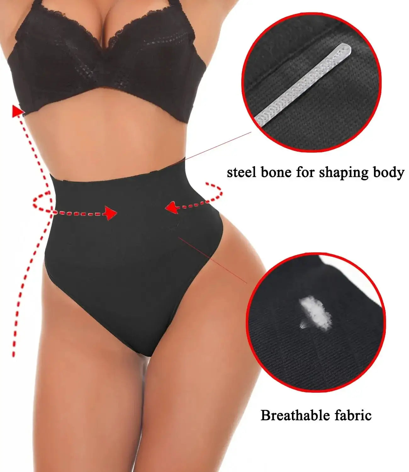 High Waist Thong Shaper For Women Tummy Control Shapewear