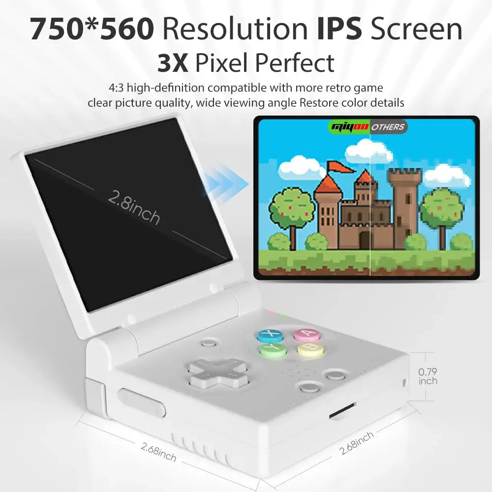 2026 MIYOO Mini Flip Retro Handheld Game Console - 2.8'' IPS Screen, Portable Retro Game Emulator, Gift for Gamers