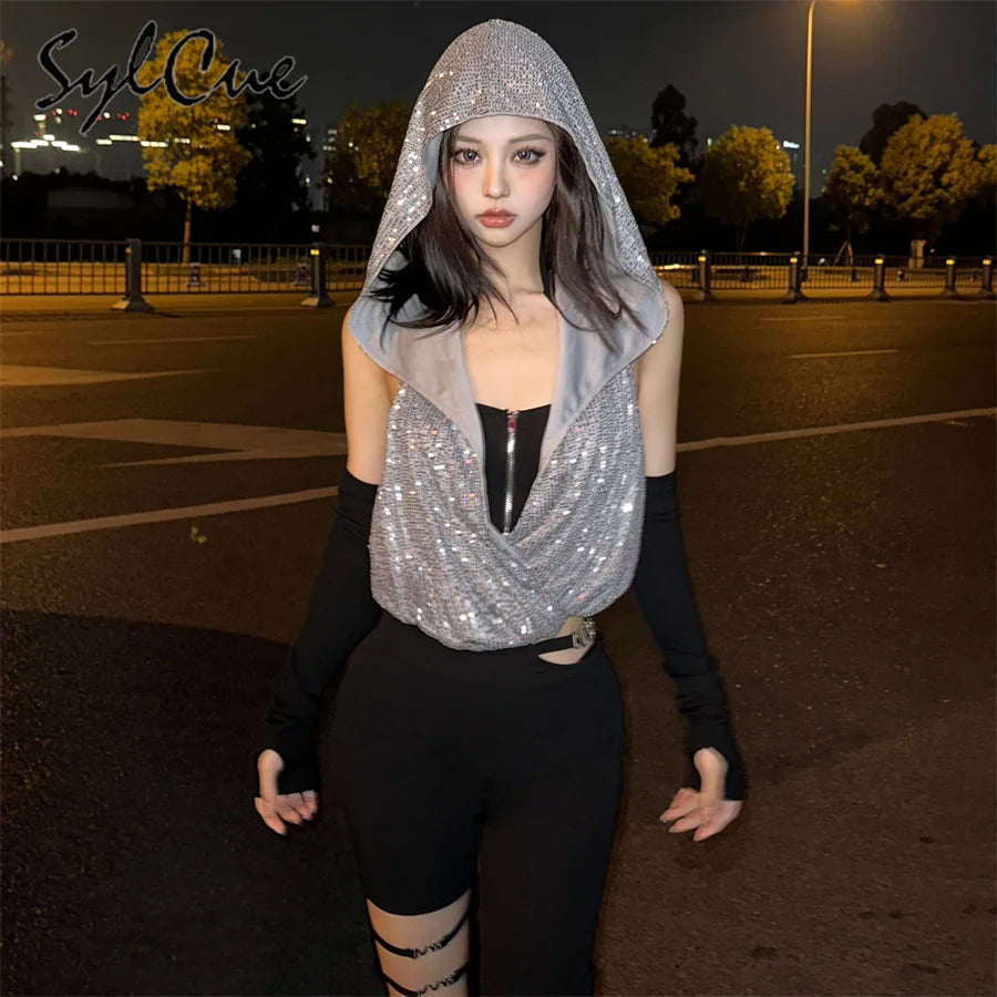 NIBBER Colorblock Hooded Sweatshirt