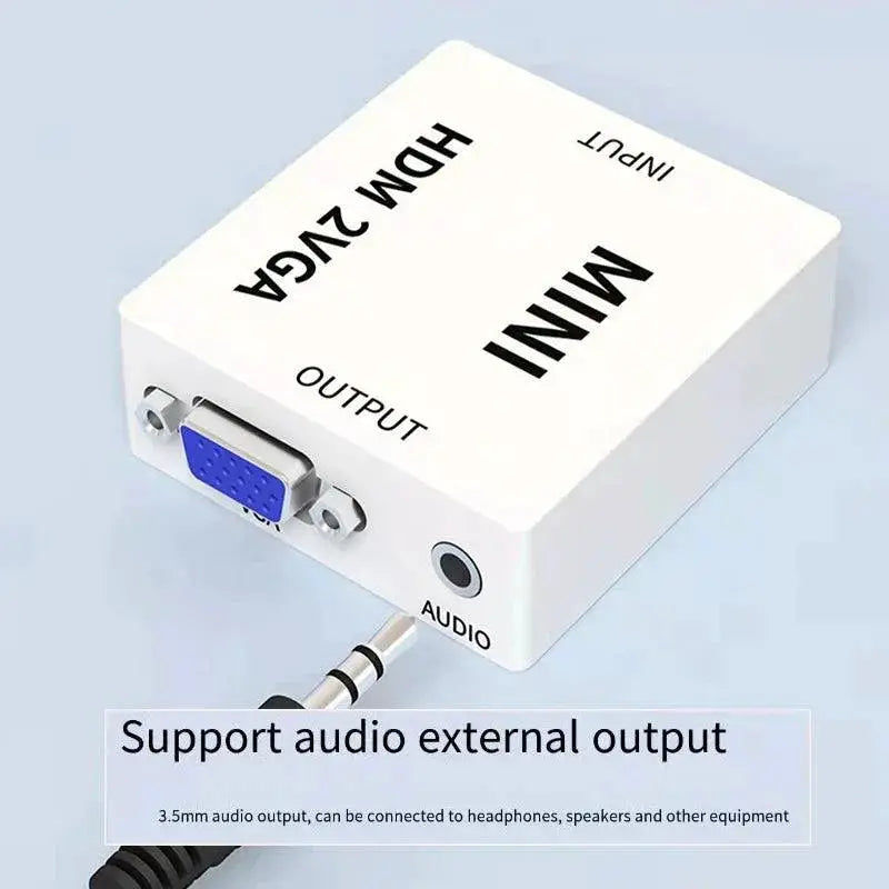 HDMI to VGA Converter with Audio 1080P Display Adapter