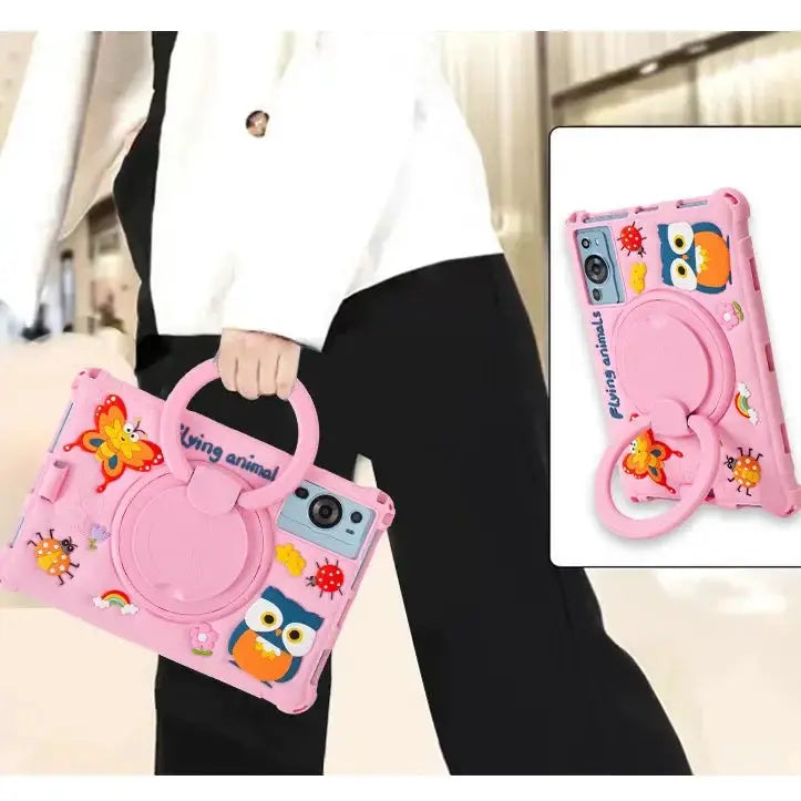 Soft Silicone Kids Rotating Stand Case For 10.1 Inch Tablet