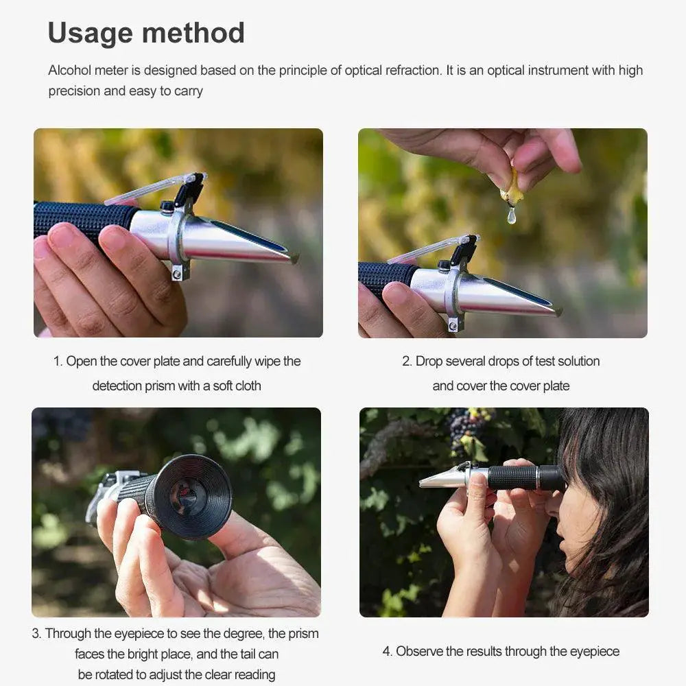 Professional Alcohol And Brix Refractometer For Brewing