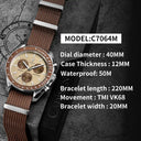 Cadisen Mens Canvas Wristwatch