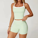 Women 2pc Fitness Set High Waist Bell Bottoms
