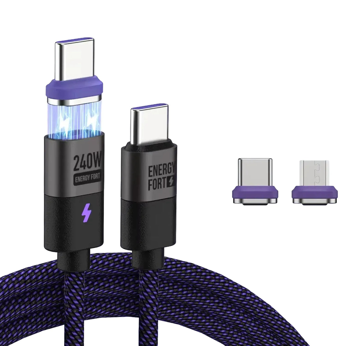Braided Magnetic Fast Charge Cable — product view 1