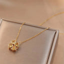 Fashion Retro Lucky Four Leaf Clover Necklace Gift for Women