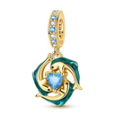 Golden Charm Beads Sterling Silver