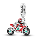 Sterling Silver Bright Red Charm