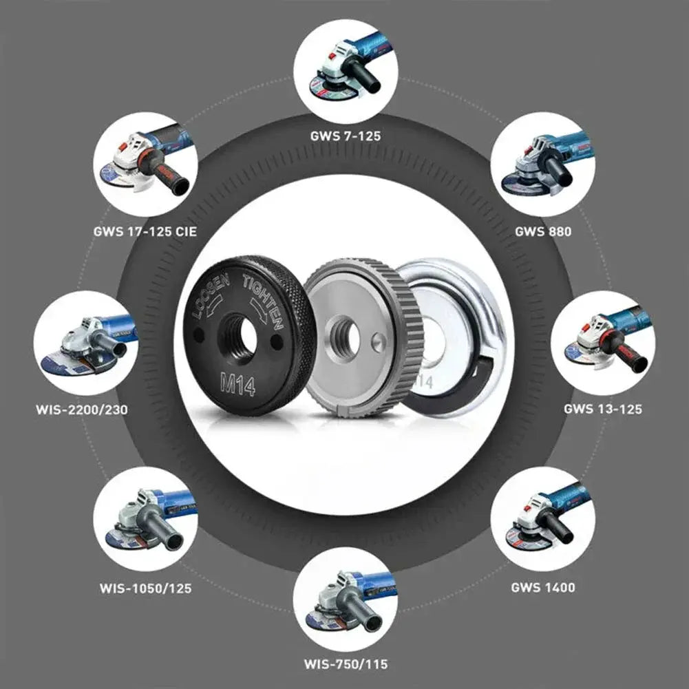 Angle Grinder M14 Flange Nut Set For Bosch And Makita