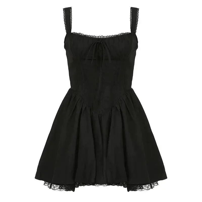 Lace Mini Dress Corset Bodice Party Wear Fashion Statement