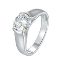 Round Moissanite Ring In Casual