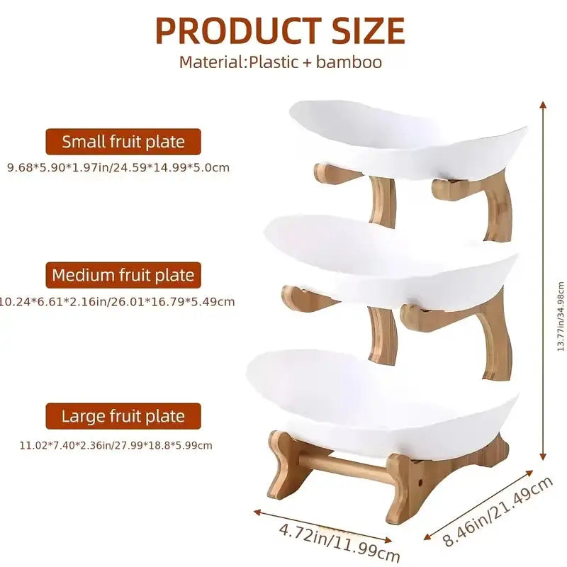 Two Tier Plastic Fruit Serving Tray — product image 8