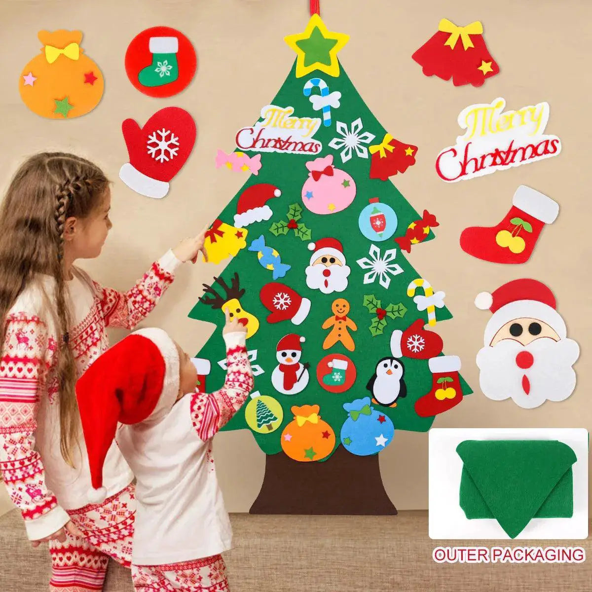Personalized DIY Felt Christmas Tree Ornaments for Holidays