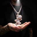 Rose Gold Iced Cartoon Pendant