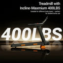 Home Incline Treadmill 16 Percent 12 Programs Bluetooth 400 Lbs