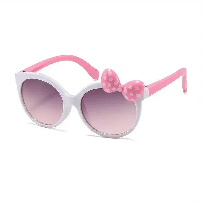 Adorable Girls Cartoon Bowknot Sunglasses UV Protection