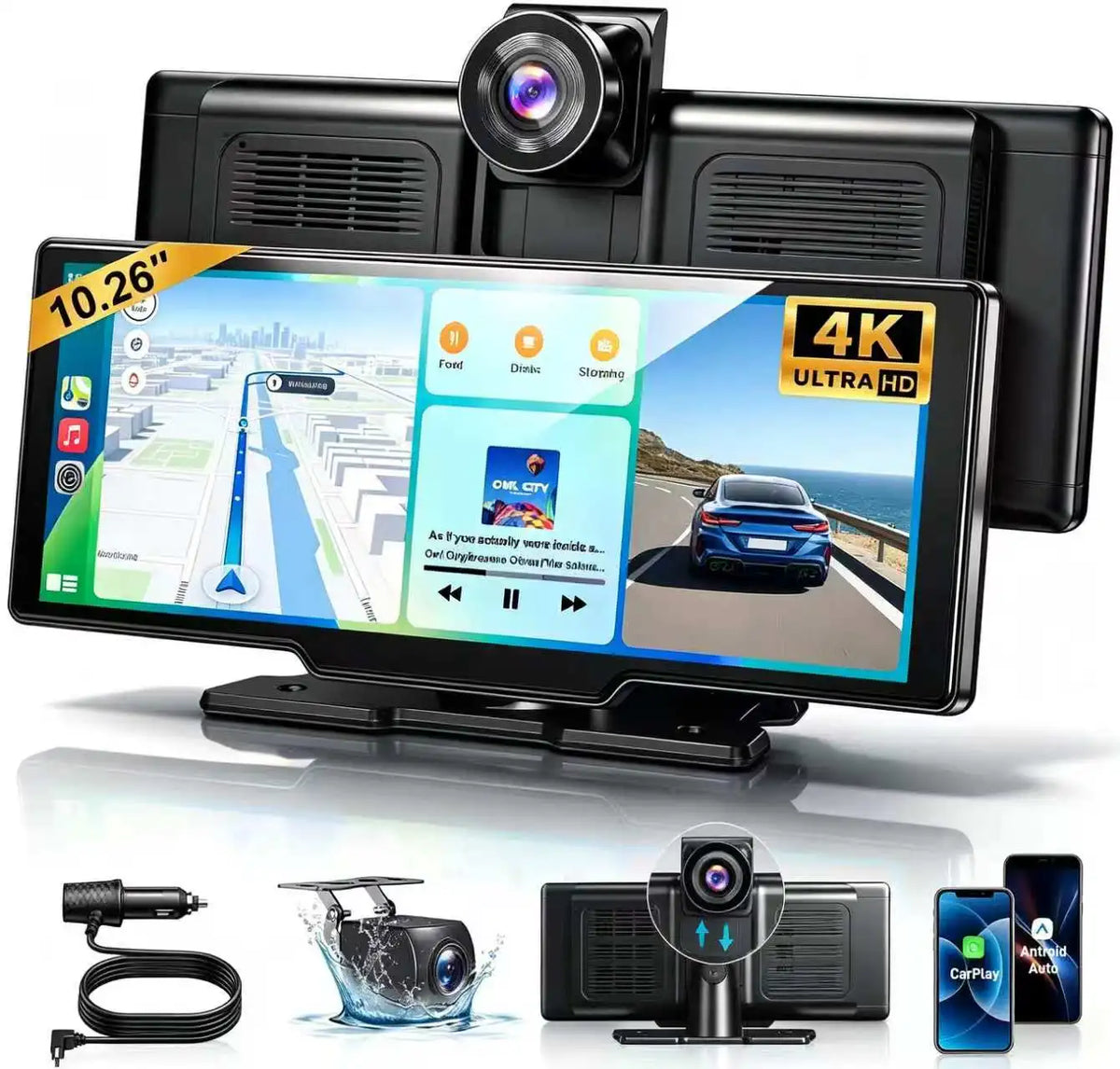 HD IPS Portable CarPlay Screen, Wireless CarPlay & Android Auto — product view 1