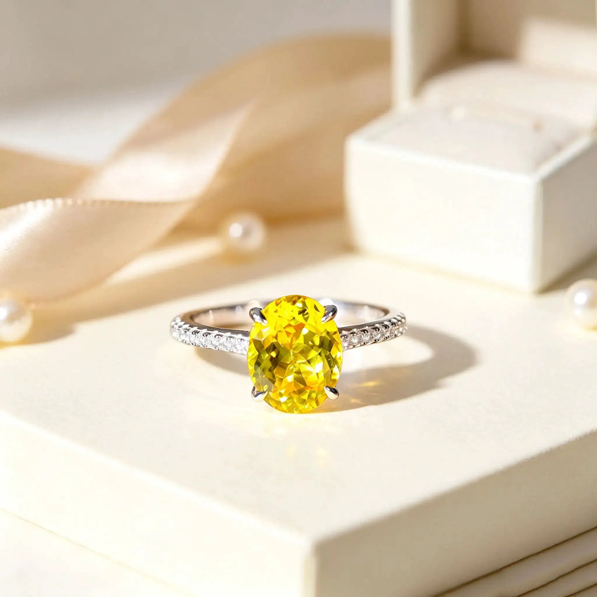 Premium Oval Moissanite Solitaire Ring — product image 1