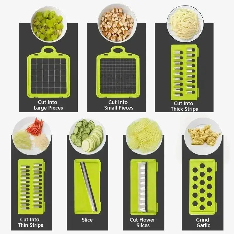 14 16 In 1 Multifunctional Vegetable Chopper Handle Grater