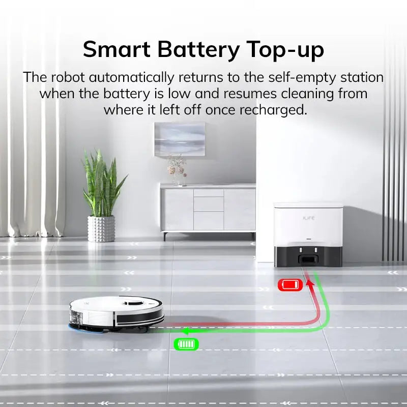 ILIFE A30 PRO 5000Pa Suction, Robot Vacuum and Mop Combo, Self Emptying, 60 Day Capacity, App/Remote, 180 Minute Running Time