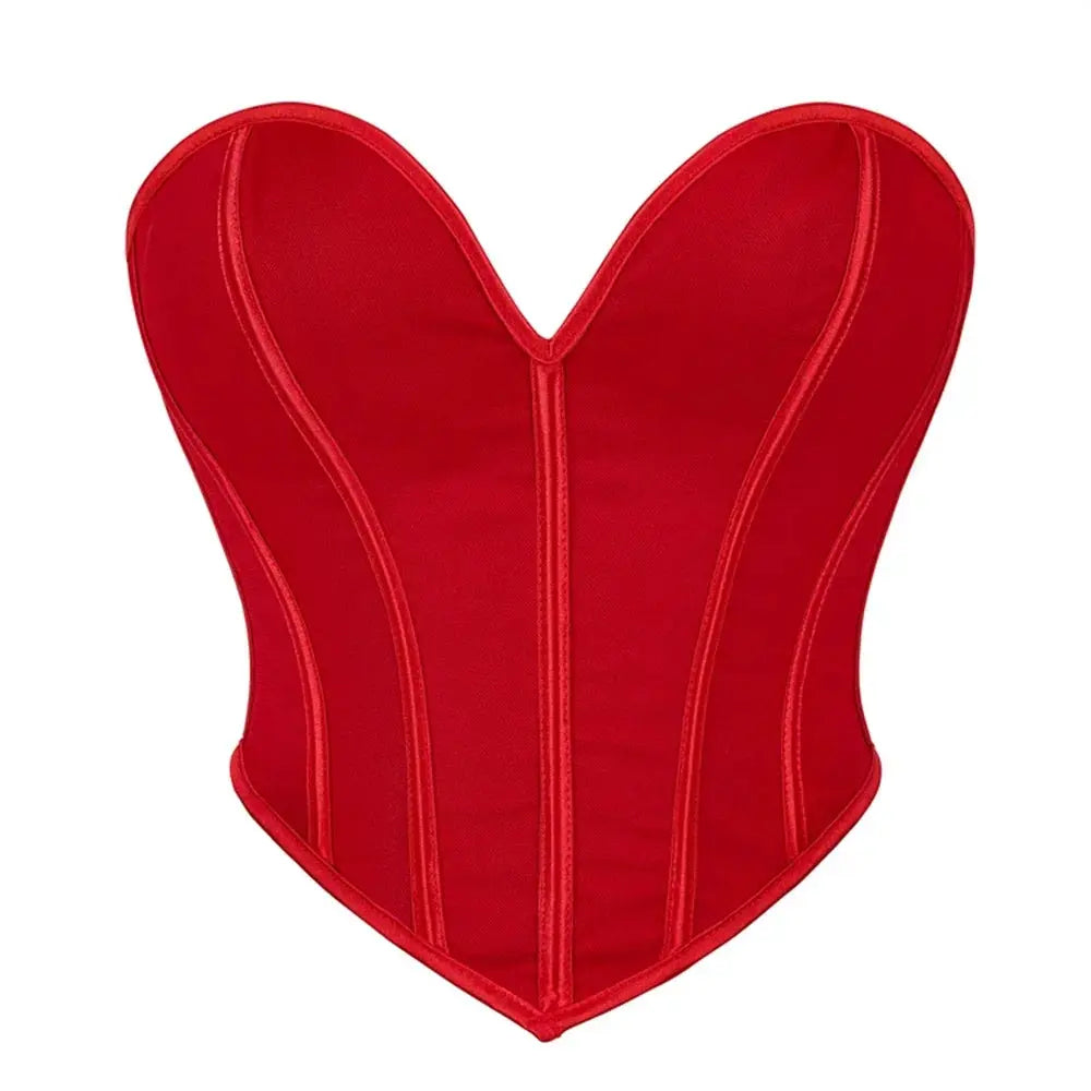 Women Overbust Corsets Crop Tops Golden Printed Bustiers