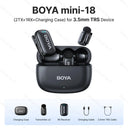 BOYA Mini Wireless Lavalier Microphone For iPhone iPad Android Type C 2.4 GHz HD