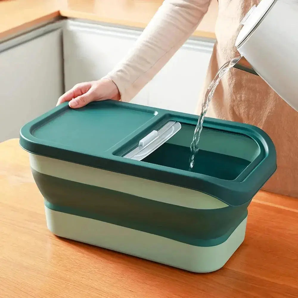 Collapsible Pet Food Container Airtight Foldable Storage