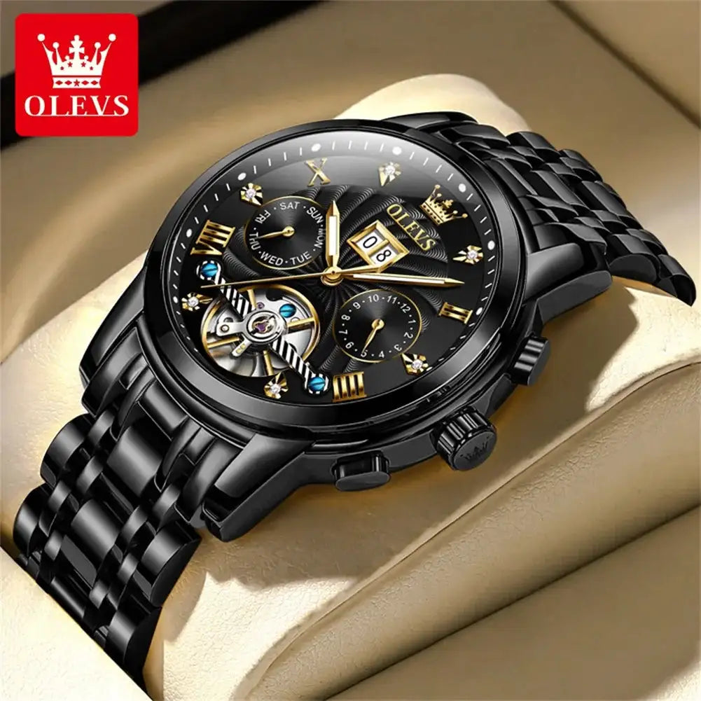 Olevs Men Tourbillon Mechanical Watch — product image 11
