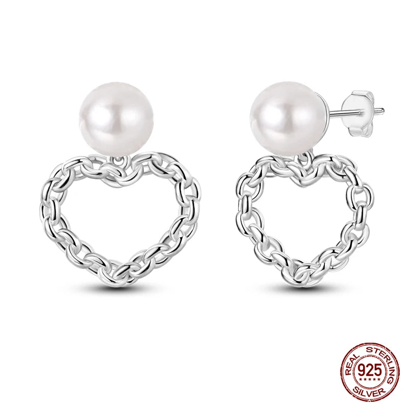 Sterling Silver Double Circle Earrings