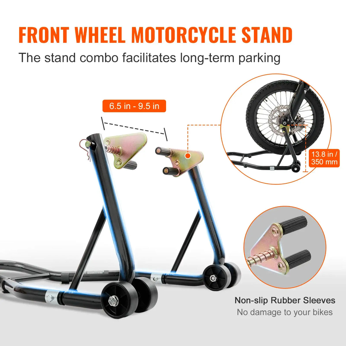Heavy-Duty Motorcycle Fork & Wheel Stand Set — product image 4