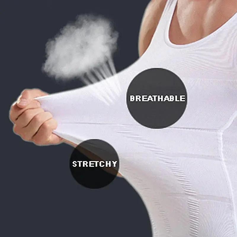 Men's Compression Tank Top Slimming Body Shaper Vest