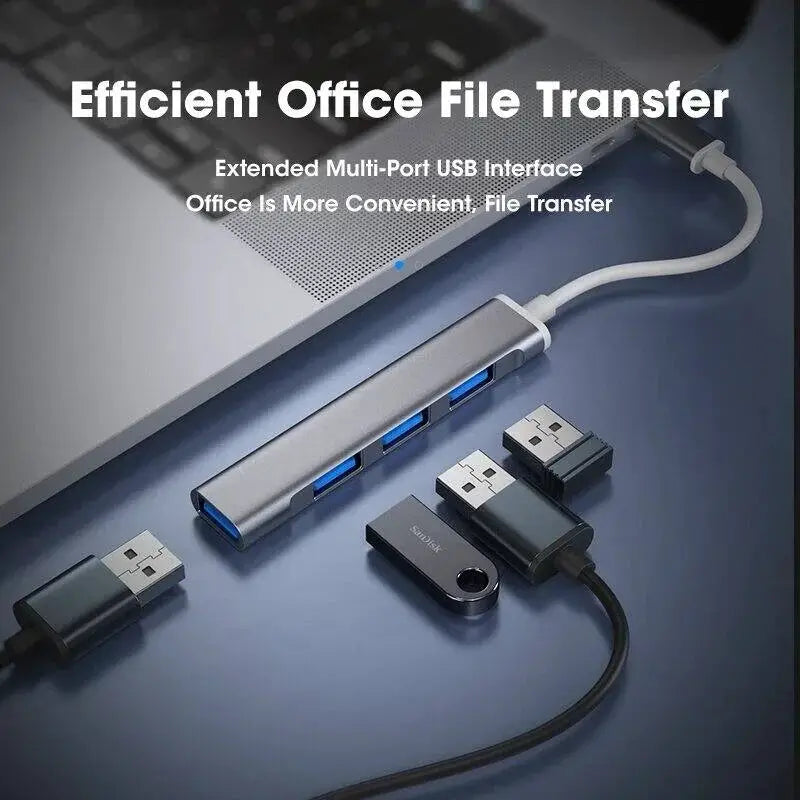 Type C USB Hub 4 Port 3.0 OTG Multi Splitter Adapter