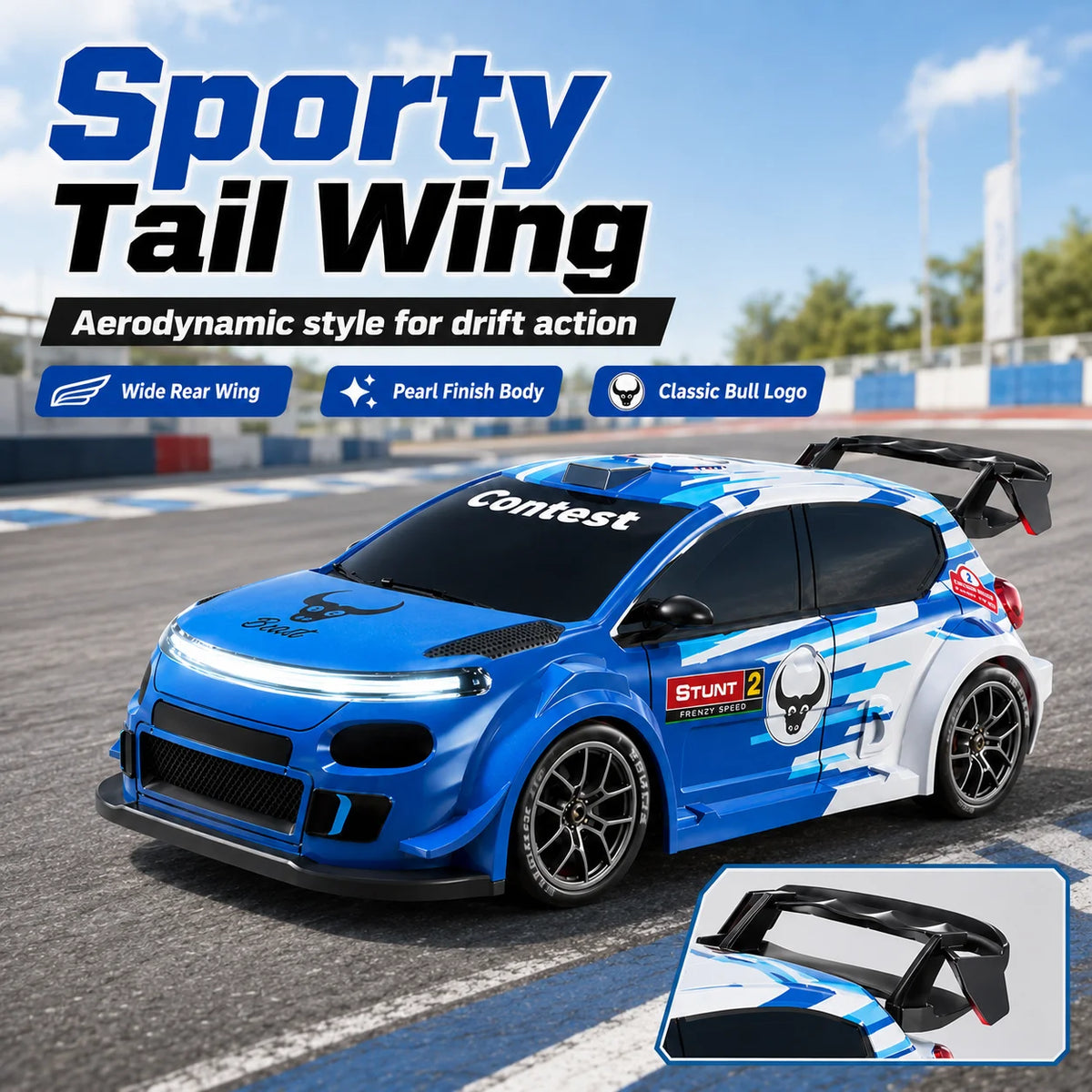 ZNLYRION : Scale RC Drift Car With Replaceable Racing Drift Tires — product view 3