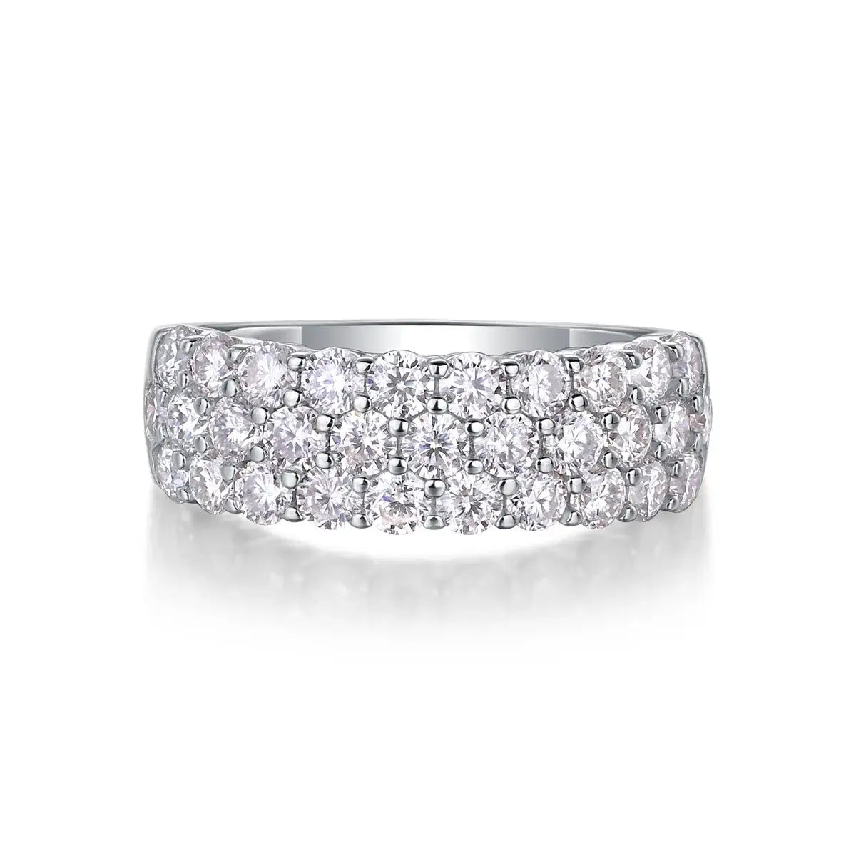 Piece Sterling Silver Silver Moissanite Ring Set — product image 6