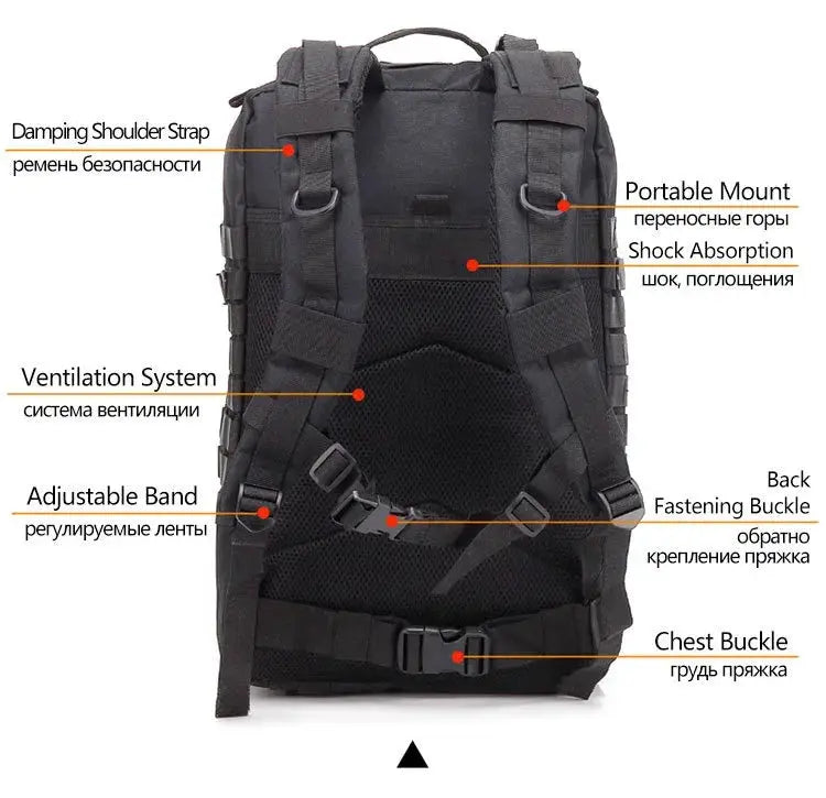 Rugged Tactical Backpack for Hiking Edition AA — product view 15