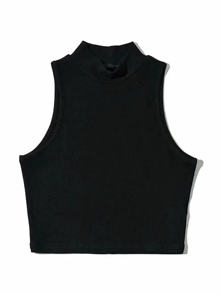 Chic Sleeveless Crop Top High Stretch Summer Essential