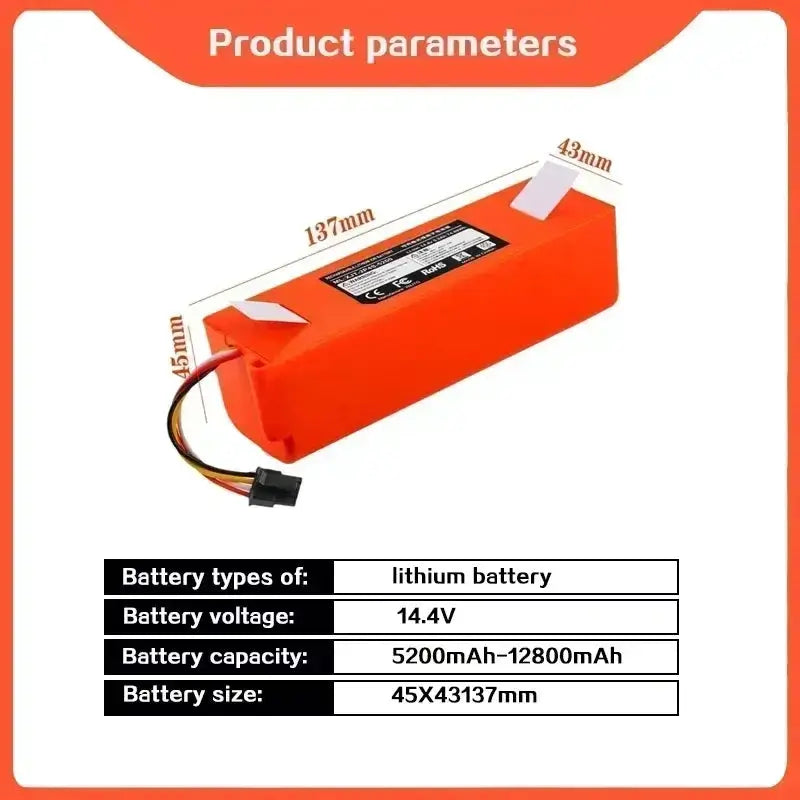 BRR-2P4S-5200D 5200mAh Sweeper Battery For Xiaomi Roborock - OurLum.com