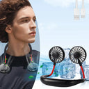 Rechargeable Neck Fan With 3 Speeds Hands Free Portable Travel Stay Cool