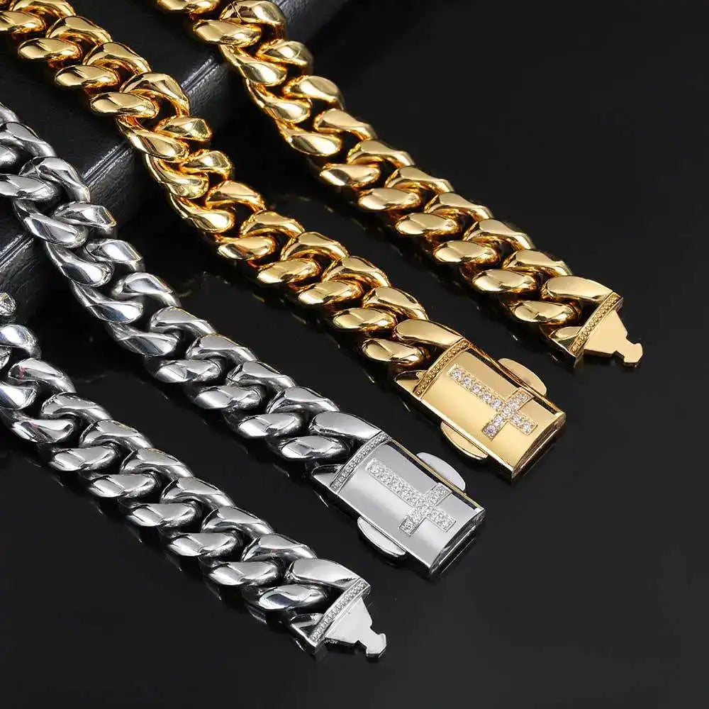 Men Women Cubanc Chain Gold Bracelet — product image 5