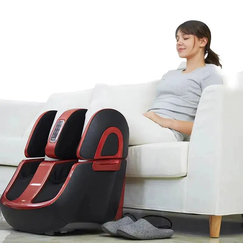 Shiatsu Foot Massager Heat Air Compression Efficient Sore Calfs Legs Relief Portable Reflexology Vibration Machine for Home