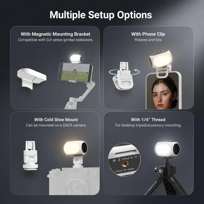 Magnetic Rechargeable Camera Fill Light
