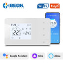 Beok Smart Battery Powered Thermostat for Gas Boiler Heating/Cooling Temperature Controller Alexa Google Home