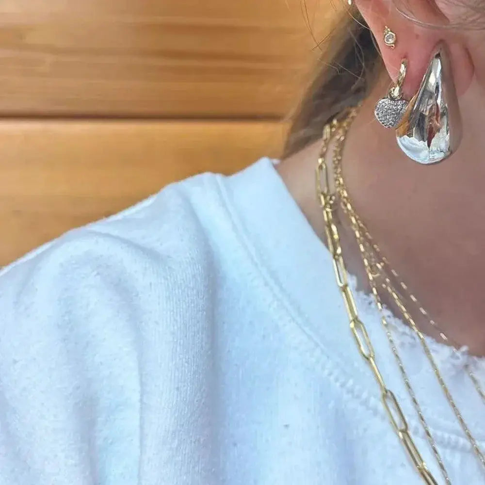 Waterdrop Statement Earrings Stainless Steel Jewelry