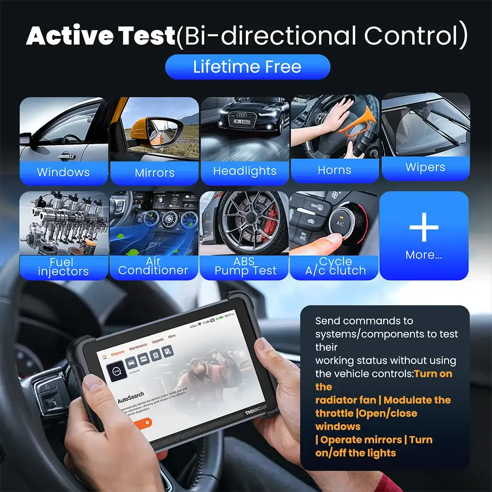 THINKCAR THINKSCAN 689BT Key Programming Automotive Diagnostic Tool Bi directional Obd2 Scanner ECU Coding CANFD DOIP 34 Resets