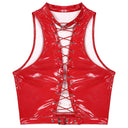 Bold Gothic Steampunk Crop Top Clubwear