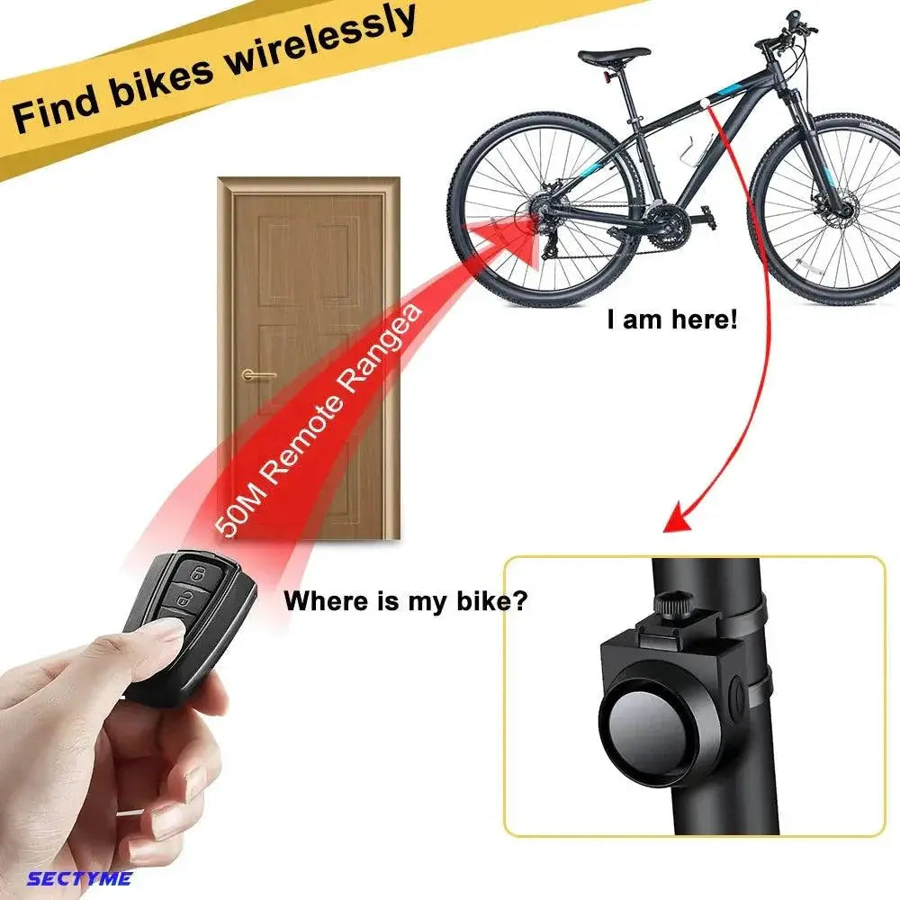 Sectyme Bike Alarm System Wireless Waterproof Security